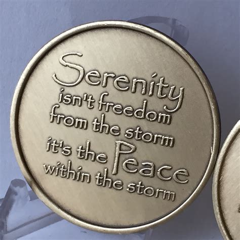 Serenity Lake Peace Within The Storm Bronze Aa Alcoholics Anonymous Me