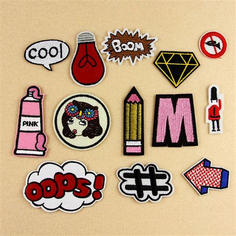 13pcs Mix Patch Sew On Embroidered Appliques Patch Diy Apparel