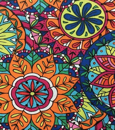 75+ whimsical designs to color and love! Keepsake Calico™ Cotton Fabric-Coloring Book Mandala ...