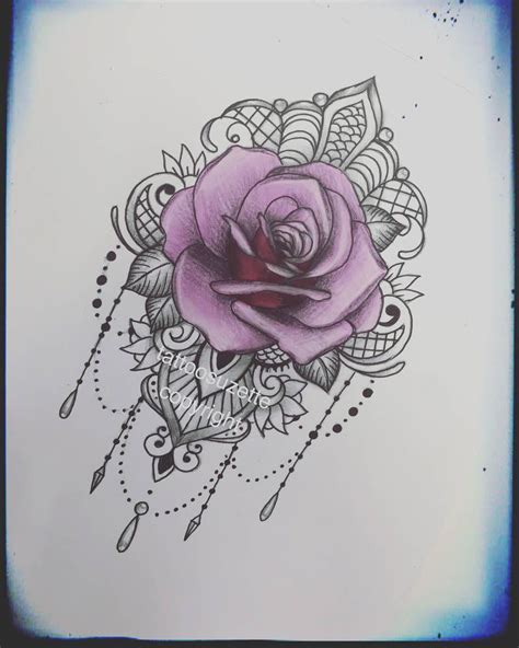 Lace Rose Tattoo Design By Tattoosuzette On Deviantart Floral Lace