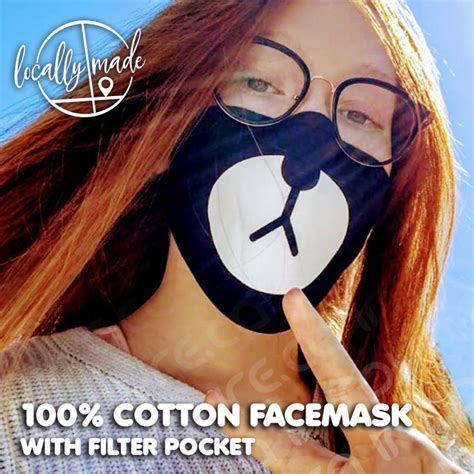 Cute Bear Face Mask 100 Usa Made Dual Layer Cotton Roblox Inspyre