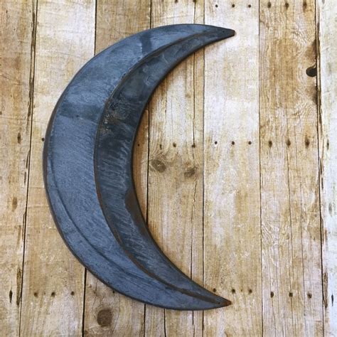 20 Rusty Galvanized Metal Crescent Moon Etsy
