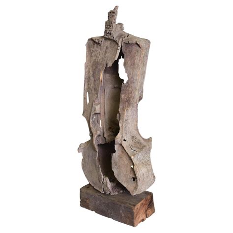 Monumental Abstract Organic Carved Wood Floor Sculpture By John Risley