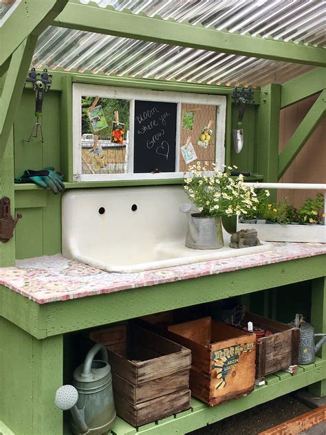Functional Garden Shed Potting Bench Ideas