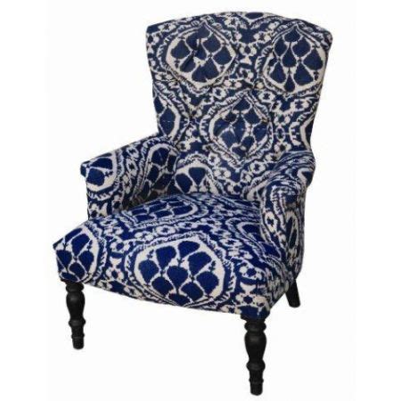 Shop for clyde navy linen accent arm chair. Blue Ikat Chair | Linen armchair, Upholstered chairs, Chair