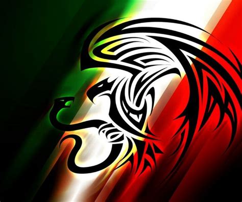 Original resolution is 595x501 px. Tribal Mexican Flag | Mexican flag tattoos, Mexican flags ...
