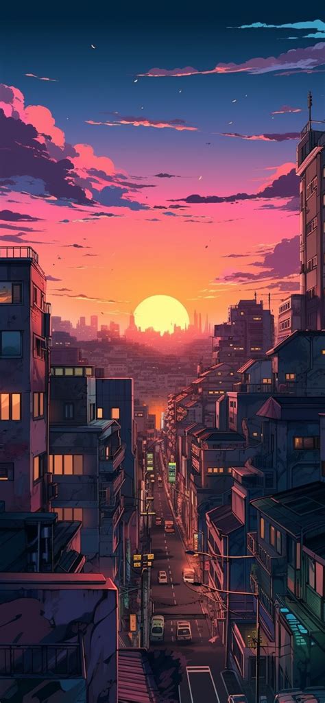 City And Sunset Anime Background Wallpapers Anime Wallpapers