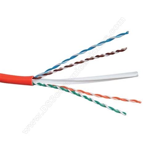 Cable Multifilar Utp Standard Cat 5e Rojo De 4 Pares De 24awg En