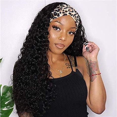 JOSUA Water Wave Headband Wig Inch Human Hair For Black Women Brazilian Made EBay