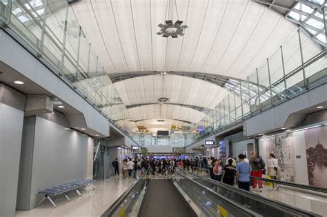 Passengers Arrive At Suvarnabhumi Airport Bangkok Editorial Stock