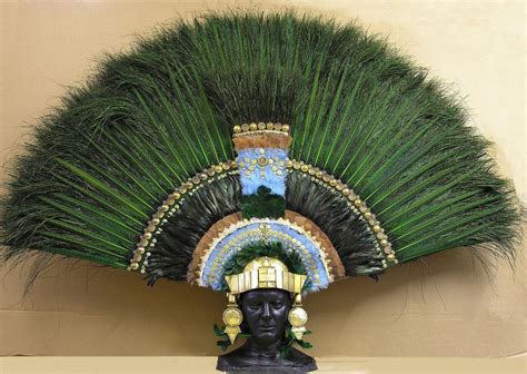 Quetzal Feather Headdress Aztec Costume