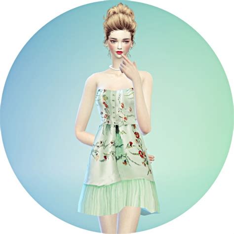 Lovely Flower Dress At Marigold Sims 4 Updates