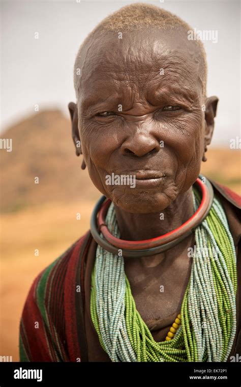 Elderly Karamojong Woman Near Kapedo Village Kaabong District Uganda