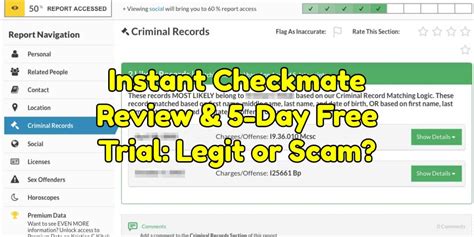 Instant Checkmate Review And 5 Day Free Trial Legit Scam 2022 Update