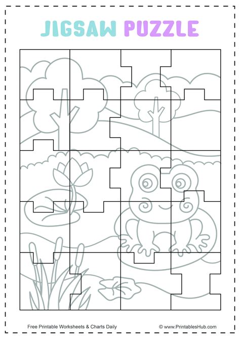 Free Printable Jigsaw Puzzles For Kids Pdf Blank Template