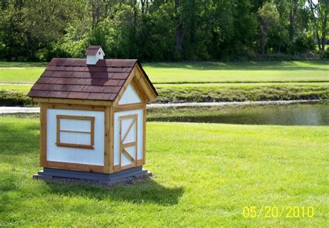 This mini outhouse cover will surely bring smiles while concealing your well. Water Well Pump House | Water well house, Pump house, Well ...