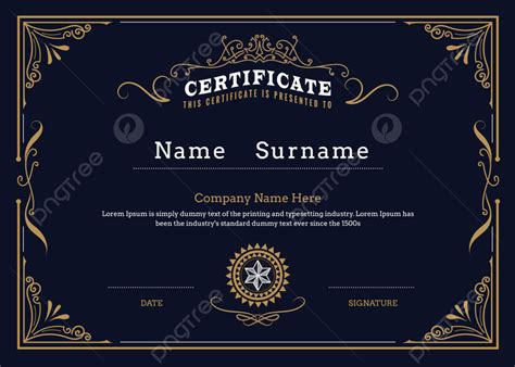 Certificate Border Template Download On Pngtree