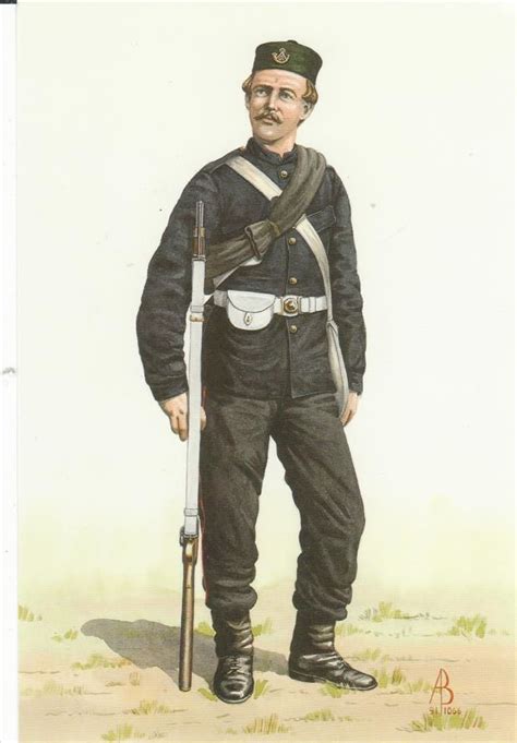Corporal The 60th Kings Royal Rifles 1849 Military Uniforms Postcard