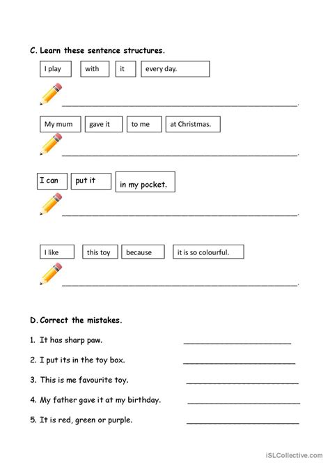 my favourite toy english esl worksheets pdf and doc