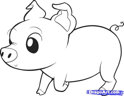 Best Photos Of Easy Pig Drawings How To Draw A Cute Pig Drawing