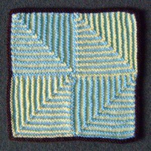 Free knit square pattern to make a quick throw. Mitred Squares | AllFreeKnitting.com