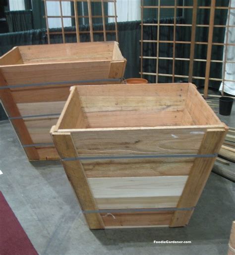 Recycled Wood Tree Box As Raised Vegetable Planter The Foodie Gardener
