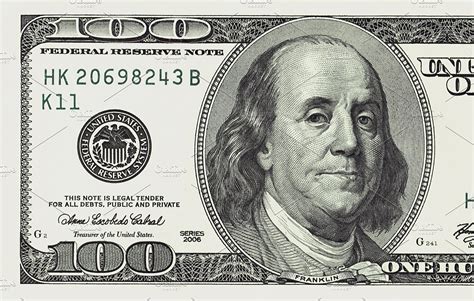 One Hundred Dollars Bill Detailed High Quality Stock Photos