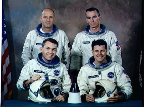 Portrait Of The Gemini 9 Prime And Backup Crews Seated Are The Prime