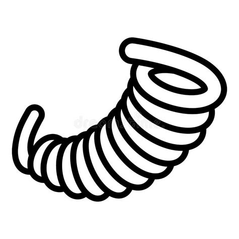 Flexible Coil Icon Outline Style Stock Vector Illustration Of