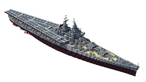 Fictional French Hybrid Battleship Carrier - Maréchal Turenne Minecraft Map