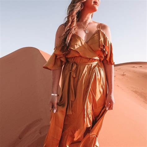 Dreamy Moroccan Vibes In The Sahara Desert Fashion Collection Wrap Dress