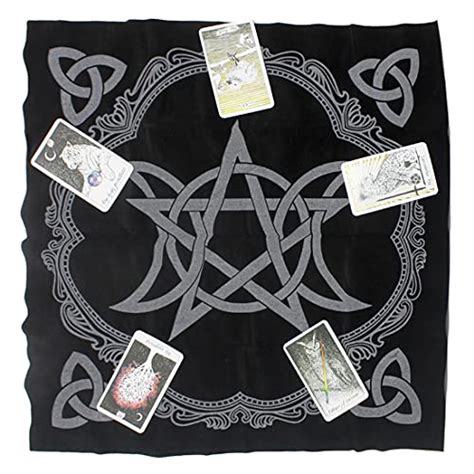 Altar Cloth High Grade Thick Velvet Fabric Triple Moon Pentagram Tarot