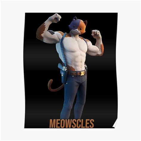 Meowscles Poster For Sale By Ronydesign Redbubble