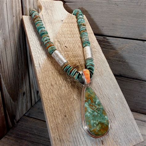 Daniel Coriz Green Turquoise Pendant Set Modern Necklaces Modern