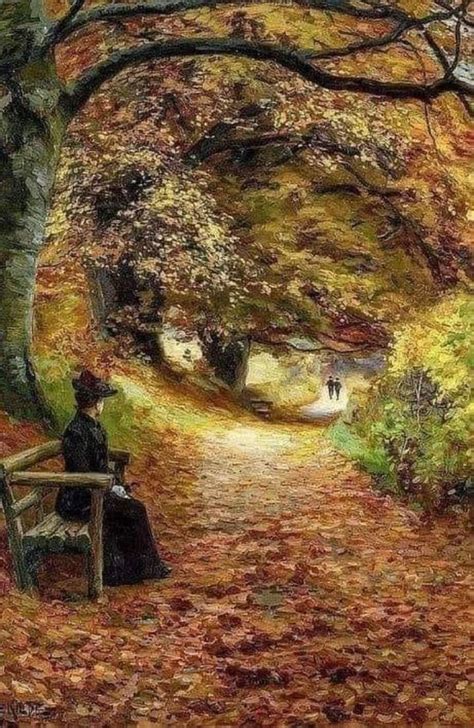 Wooded Path In Autumn 1902 By Hans Andersen Brendekilde 18571942