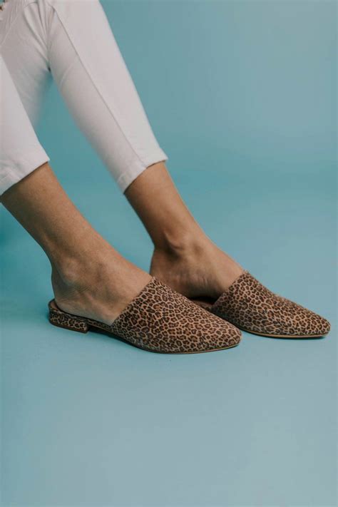 Leopard Print Mule Comfortable Business Footwear Roolee Work Shoes Women Fashion Shoes