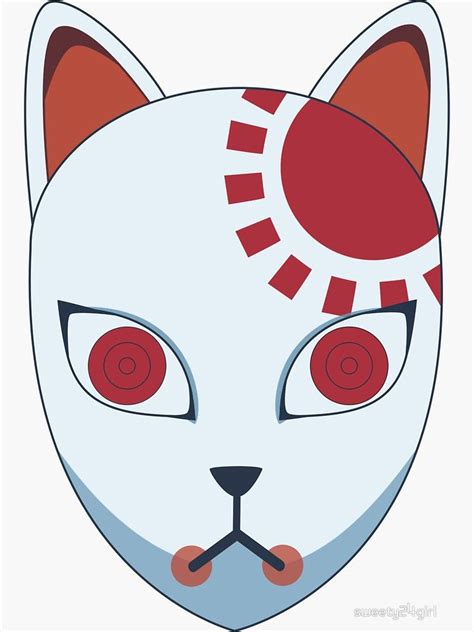 Demon Slayer Tanjiro Mask Sticker By Sweety24girl Anime Crafts
