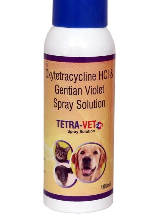 Oxytetracycline Hcl Gentian Violet Spray Solution Packaging Size