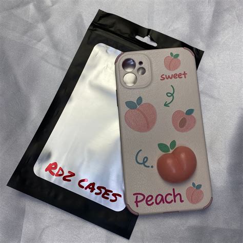 Peach 3d Case With Soft Peach Iphone Case Phone Case Rdz Etsy
