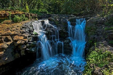 Waterfalls Waterfall Waimea Kauai Hawaii In December