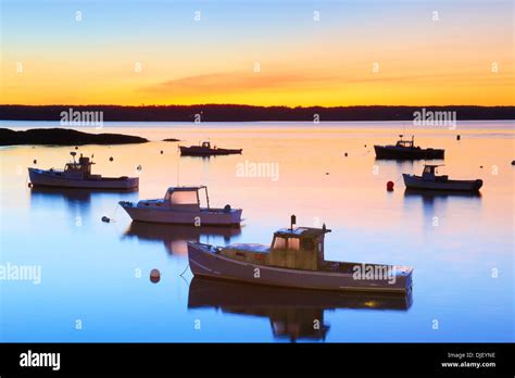 Sunrise Five Islands Maine Usa Stock Photo Alamy