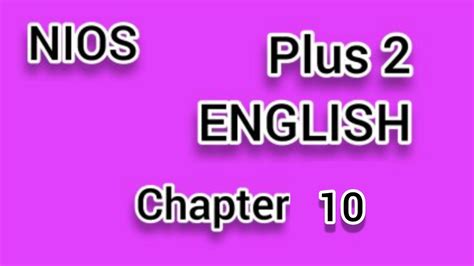 Nios Plus 2 English Chapter 10 Youtube