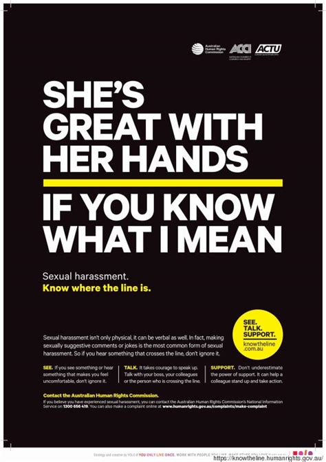 Australian Anti Sexual Harassment Campaign Highlights The Line That Shouldnt Be Crossed