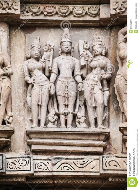 Stone Carved Khajuraho Stock Image Image Of Hinduism 50518869