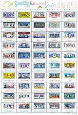 License Plate Bingo Game Images