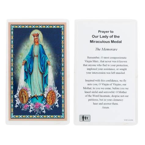 Petite Gold Miraculous Medal And Prayer Card The Catholic Company