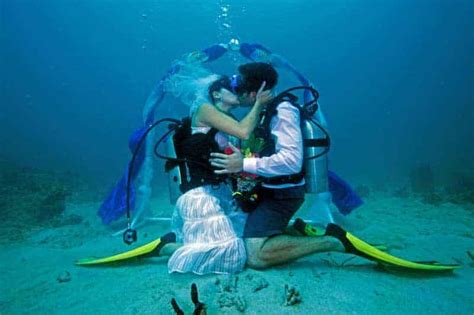 But thinking of kristen and brandon, both quotes came to mind, that we decided to adapt them to the newlyweds (let's say underwater newlyweds) as a theme. Underwater Wedding: How To Wed Underwater - DIVEIN.com