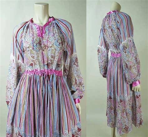 1970 s vintage gauzy printed cotton indian dress tagged size large marzilli vintage ruby lane