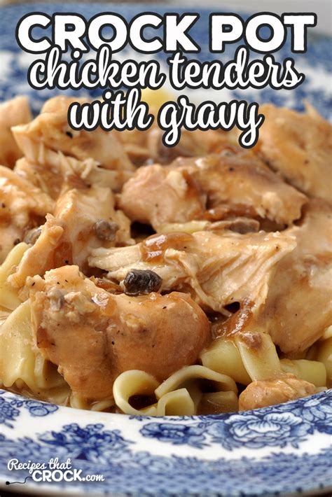 I have love cooking the rice right in the crock pot for this recipe. Crock Pot Chicken Tenders with Gravy - Recipes That Crock!