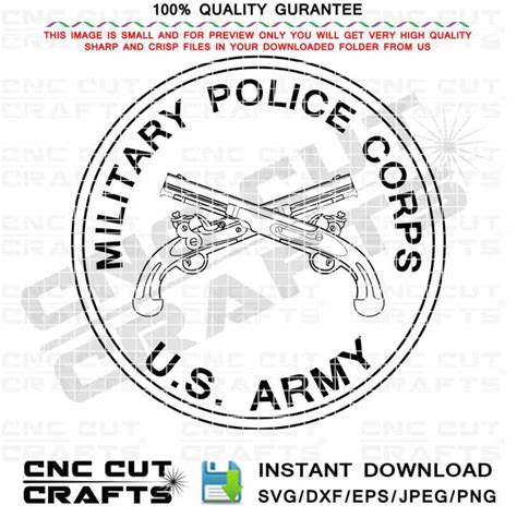 Us Army Military Police Corps Svg Logo Insignia Badge Patch Monogram